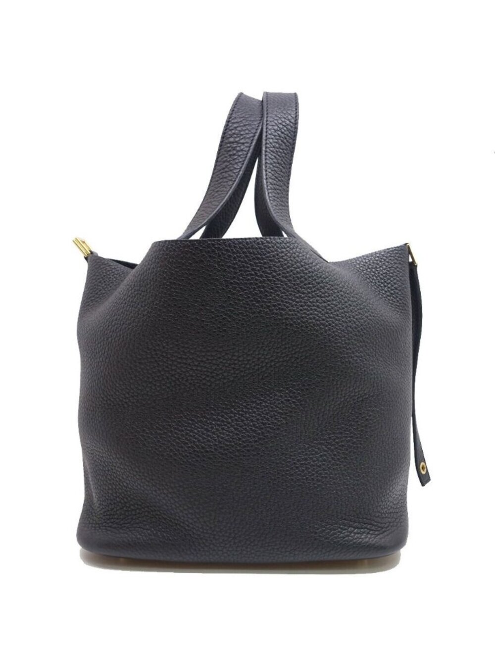 Hermes Picotin Lock MM Taurillon Clemence BK GD Handbag